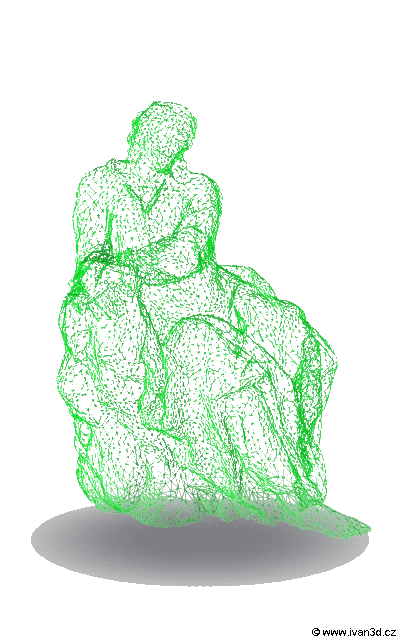 fotogrammetrický 3D model sochy Sv. Petra